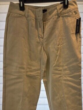 Larry Levine Women's Khaki Straight-Leg Chinos
